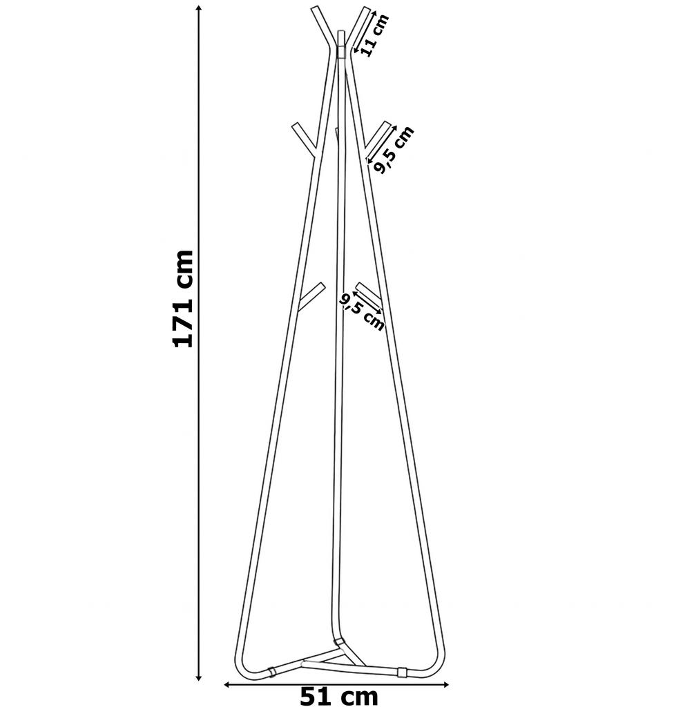 Floor Standing Hanger Stand for Jackets Elian Black