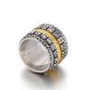 Exaggerated Gold & Silver Rhinestone Knuckle Ring