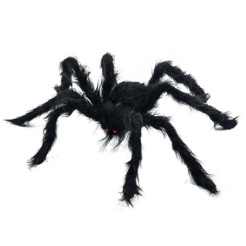 Halloween Outdoor Decoration Hairy Spider With Red Eyes Horror, Indoor And Outdoor Decoration For Masquerade Party Garden Yard Haunted House Porch