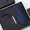 Tie Bow Tie Six-Piece Tie Men'S Dress Business Korean Edition Blue Black Red 8Cm Wedding Groom Tie