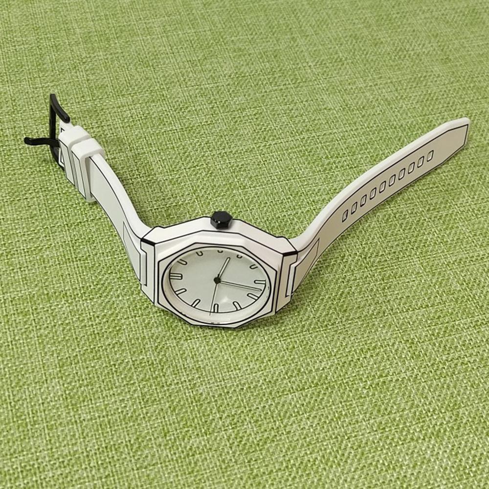 Herrenuhren Comic-Stil Herren Quarz-Armbanduhr Silikonarmband Wasserdicht Cartoon Luxus Unisex Herren Uhr Uhr