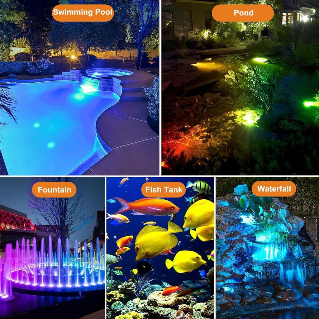 Outdoor Solar Garden & Pool Spotlight: Landscape Atmosphere Light for Courtyard & Underwater Ponds