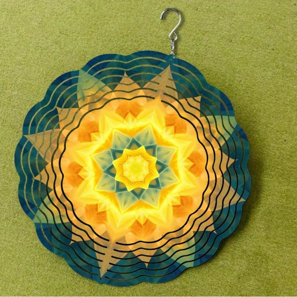 360 Degree Rotating Hook Metal Wind Chime 25cm Elegant Hanging Decor for Garden Home Outdoor Gift Spring Summer Fall Winter