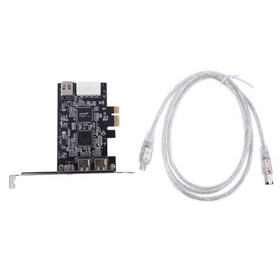 PCIe 3 Ports Firewire Cable Expansion Card PCI for  1394B & 1394A TI IO2213B Chipset Adapter