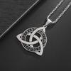 Stainless Steel Nordic Odin Rune Irish Celtic Trinity Knot Pendant Necklace Men Women Lucky Amulet Jewelry