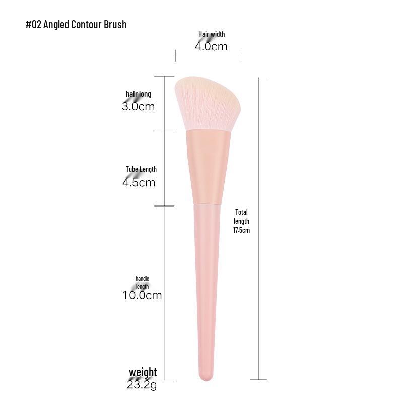 Cai Shi Lan 10/12-Piece 3.0 Three-Color Makeup Brush Set - Soft Bristles for Blush, Powder, and Contour.