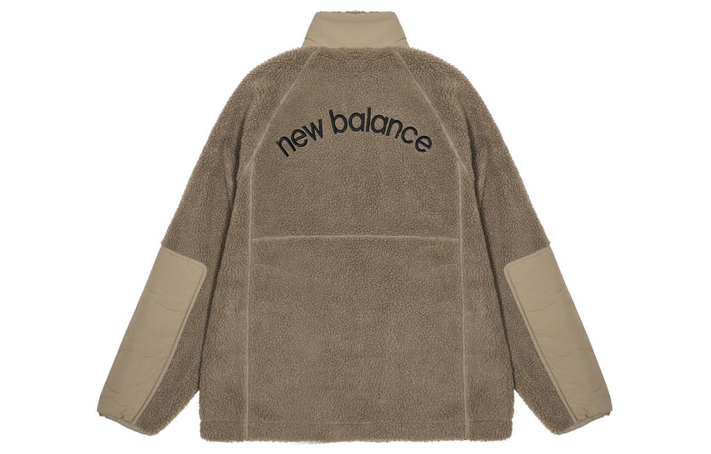 New Balance Velvet Jackets Men's Brown Stand Collar Moderate AMJ23326-DRI