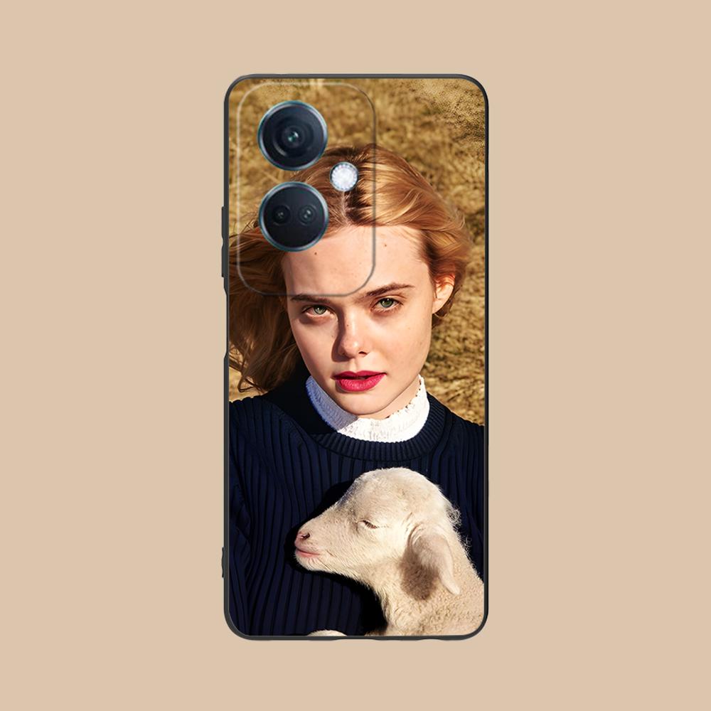 Elle Fanning Matte TPU Mobile Phone Case for OPPO Find X9 X8 X7 X6 X5 X3 X2 Plus S Pro Ultra Lite Colorful Printing Cover
