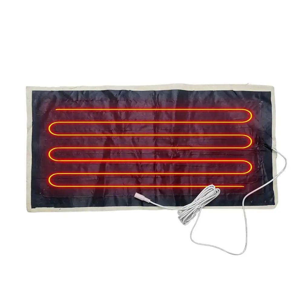 12V Folding Heating Film Warm Heated Sheet For Seat Pad Cushion Pet Warm Bed Mat Electric Heating Pad Seat Cushion Heater чёрный