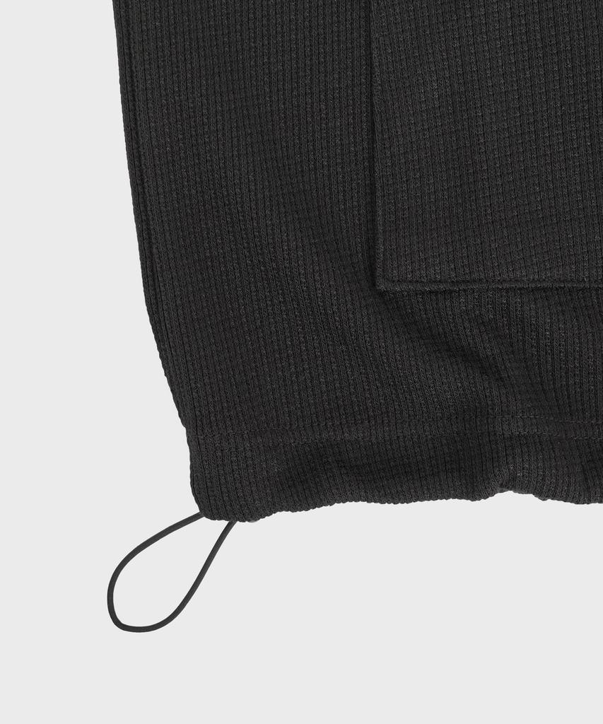 Acha 2-Way High-Neck Short-Sleeve Zip-Up _ Black