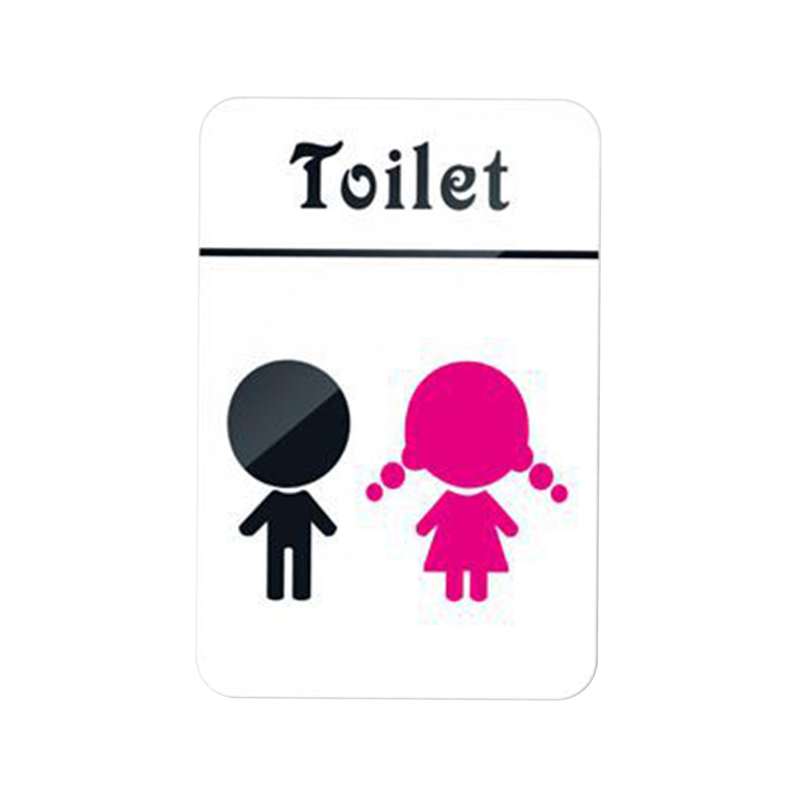 

Children Restroom Signs Wall Art Male Female No Drilling Hotel Bathroom Logos