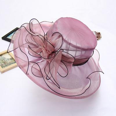 Damen Kentucky Derby Kirchenhut Kleid Fascinator Braut Organza Teeparty Hochzeitshut