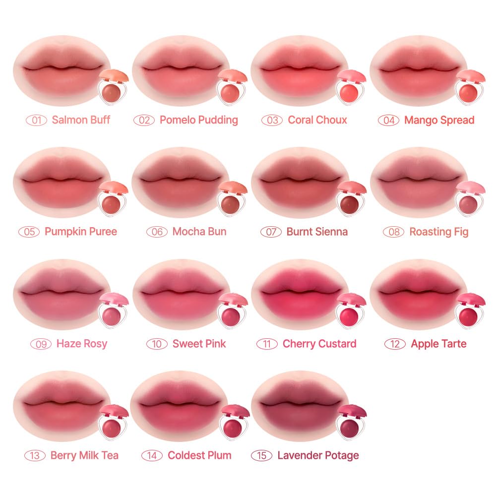 Official Daisyk Souffle Color Pot Lip Coral & Cheek/Blusher/Matte/Glow (03 Choux)