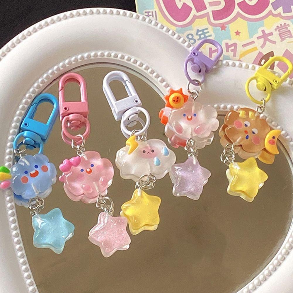 Star Starry Clouds Keychain Korean Style Cute Student