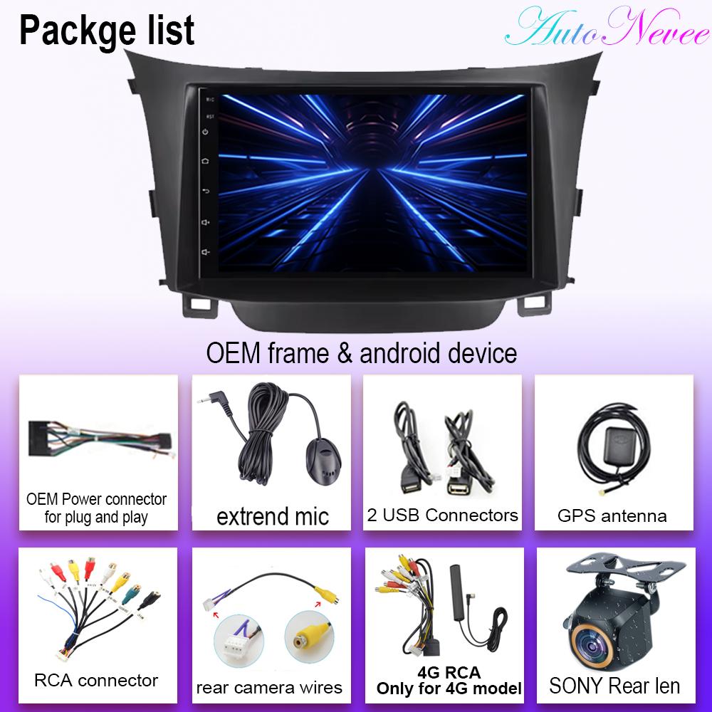 7inch Android For Hyundai I30 Elantra GT 2011-2017 Car Radio IPS Multimedia Player Navigation GPS AndroidAuto CarPlay Stereo