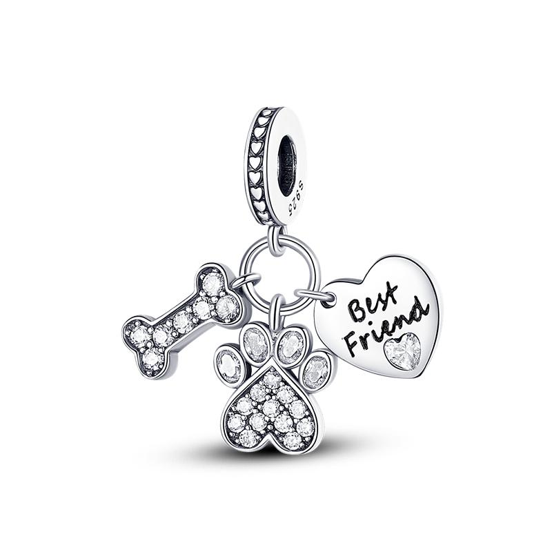925 Silver Fashion Dinosaurs Cats Dog Lions Animal Charms Beads Fit Diy 925 Original Bracelet DIY Birthday Jewelry For Women