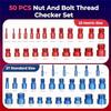 A84E-Ut And Bolt Thread Checkers For Nut Bolt Size Finder And Identifier Standard And Metric Thread Checkers Set