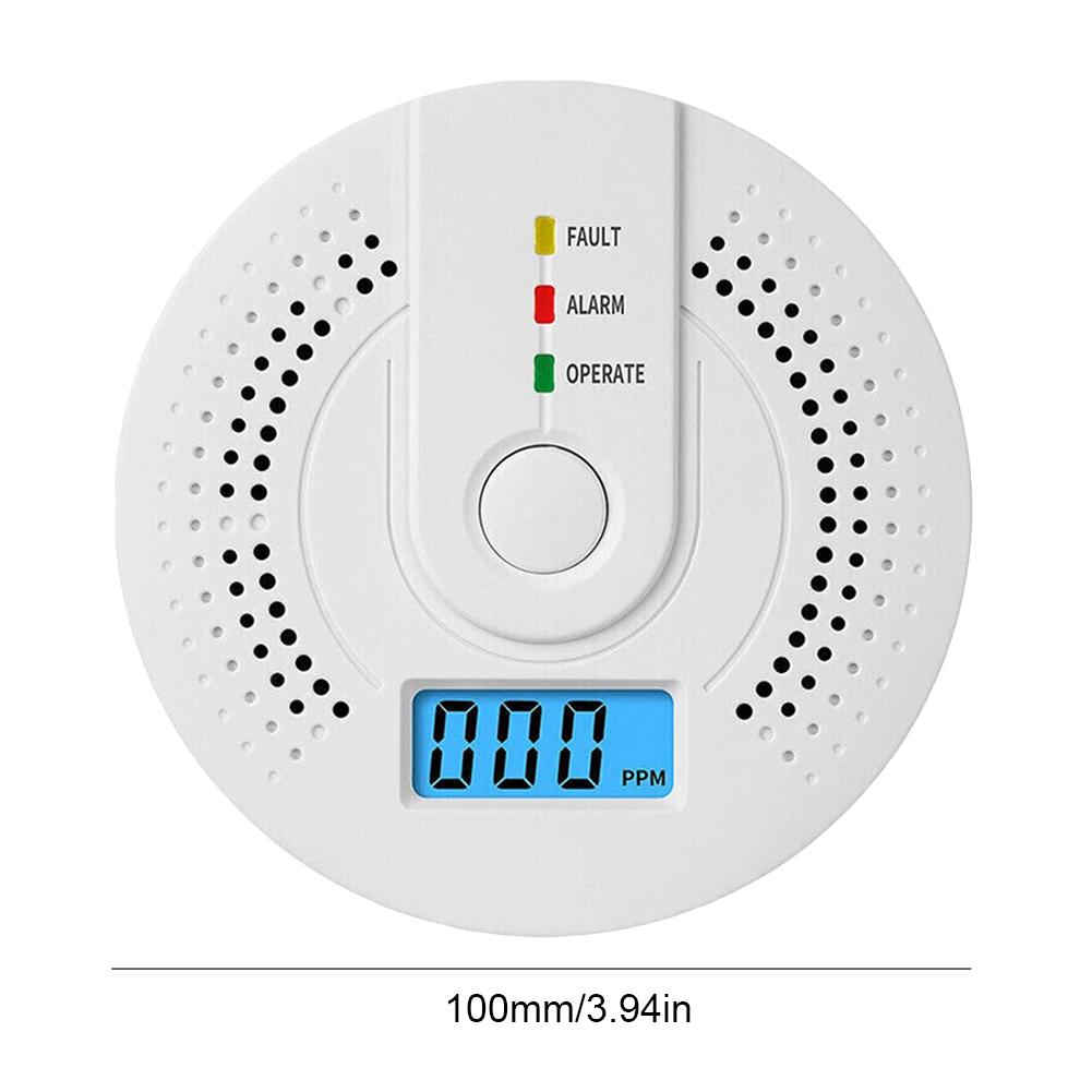 1/2Pack Carbon Monoxide Detectors CO Detectors Battery Powered With Alarm Light Digital Display for Home,Bedroom,Kitchen,Office