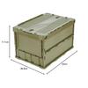 TRUSCO Thin Folding Container 50L with Lock Lid OD Color TR-C50B-OD Storage Case Storage Box