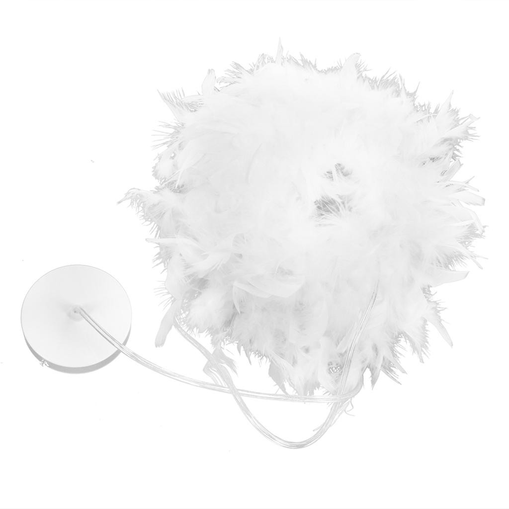 E27 Modern Feather Ceiling Light Pendant Lamp Shade Chandelier Home Bedroom Decor 110-240V