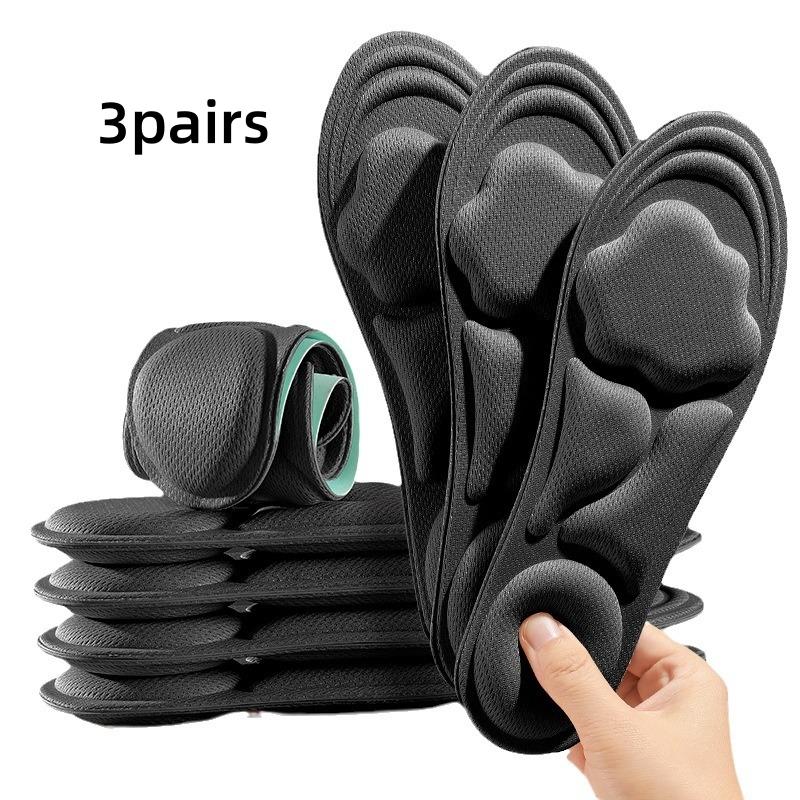 

3 пары Мягких и Амортизирующих Дышащих стелек толщиной 10 мм для мужчин и женщин - Идеально подходят для туфель на высоком каблуке, спортивной обуви и повседневной носки 45-46 чёрный