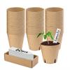 60Pcs 3.1/4Inch Biodegradable Pulp Seedling Pots Starter Trays For Plants Growing