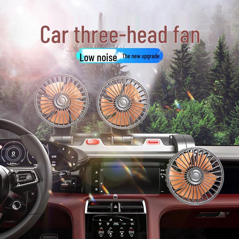 24V/12V Doppelkopf USB LKW Ventilator - Kraftvoller Wind & Multifunktional