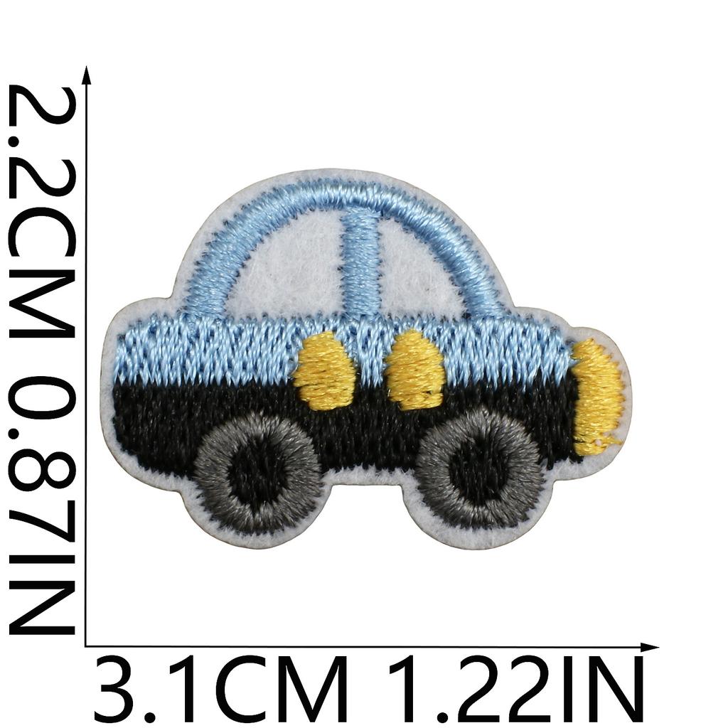 Malá vyšívaná látková nálepka Korejská ruční výroba DIY Štěně Pes Mini nášivka Nálepka Roztomilá Auto Květina Vyšívaný štítek