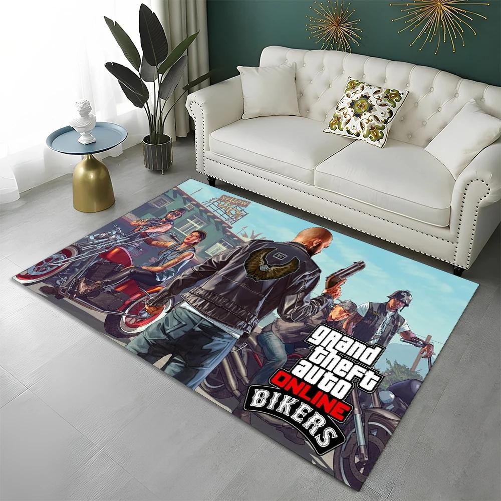 GTA Grand Theft Auto Spiele Gamer Teppich Teppich für Zuhause Wohnzimmer Schlafzimmer Sofa Fußmatte Dekor Kinderbereich Teppich Rutschfeste Bodenmatte