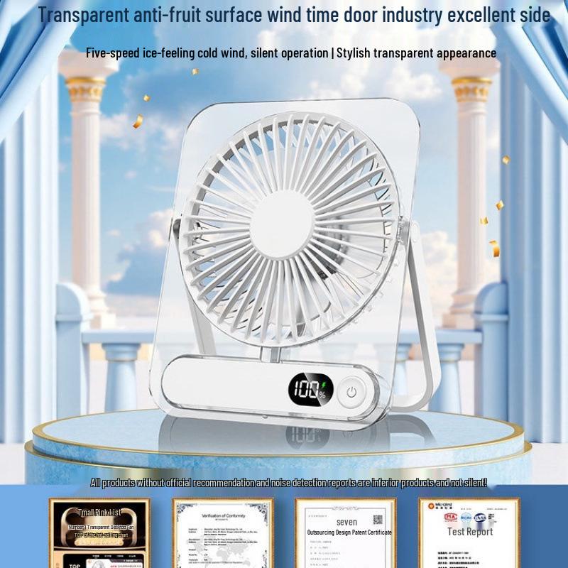 Ultra-Thin USB Desktop Fan: Silent, Compact, and Powerful for Office Use