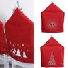 Christmas Chair Cover Snowman Tree Elk Dining Chair Back Covers for Dining Room