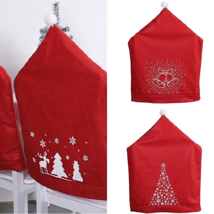 Christmas Chair Cover Snowman Tree Elk Dining Chair Back Covers for Dining Room