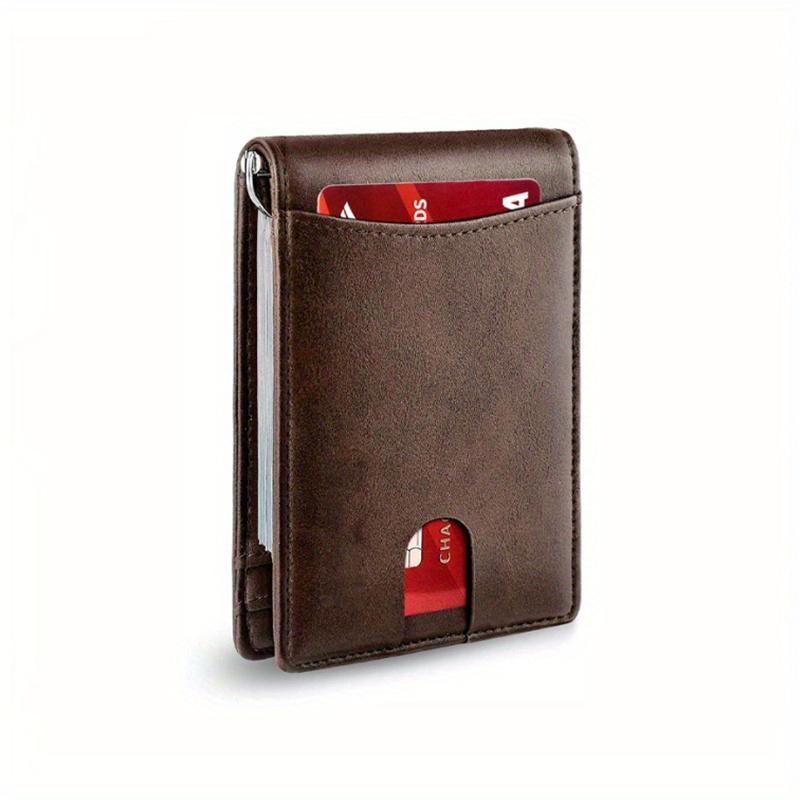 RFID Echtes Leder 2023 neue Slim Smart Wallet für Männer mit Geld Kreditkarten Clip Mini Blocking Herren Dünne Brieftasche Kartenhalter