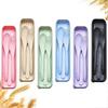 Reusable Travel Utensils Set with Case, 6 Sets Wheat Straw Portable Knife Fork Spoons Cutlery, Eco-Friendly BPA Free Plastic Tableware for Kids Adults
