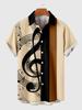 Nuova Moda Elementi Musicali Arte Hawaiana Note Stampa 3D Camicia a Maniche Corte Moda Camicie Hawaiane Per Uomo Harajuku