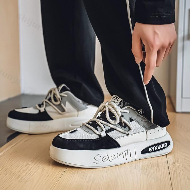 Fashion Men's Fashion Casual Sports Shoes 2025 New Summer Mesh Breathable Versatile Thick Sole Shoes Low Top Comfortable Chunky sneakers