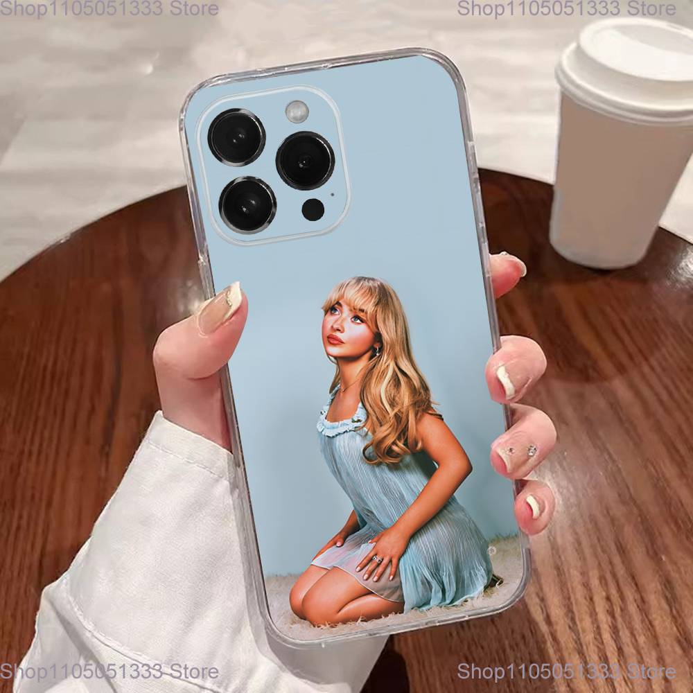 Singer S-Sabrina Pouzdro na telefon Pro iPhone 17,16,15,14,13,12,11 Plus,Pro,Max,XR,XS,Plus,E,SE4,Mini Průhledný kryt