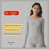 Women's Thickened Pure Cotton Antibacterial Round Neck Slim Fit Warm Base Layer Top
