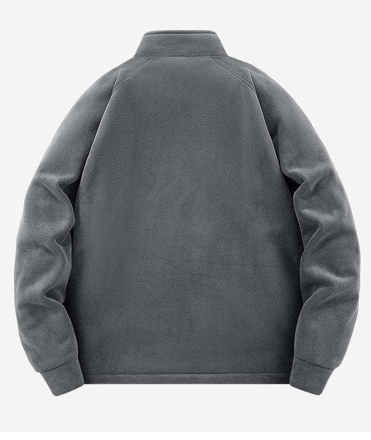 Hanorac cu Fleece Plus Catifea pentru Bărbați Toamnă/Iarnă 2025 - Cardigan Versatil, Casual, Croială Largă (2518B)