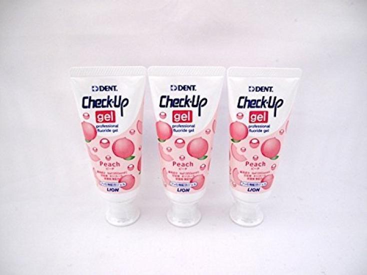

[Set sale] Lion DENT Check Up Gel Peach (60g) x 3 set Medicinal toothpaste [quasi-drug]