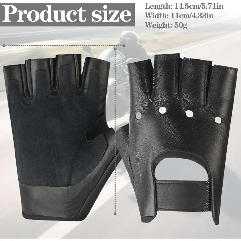 

Fashion Pu Leather Fingerless Gloves – Winter Warm Gloves Black, Fit Men & Women for Driving, Rock Style & Cycling Mittens чорний