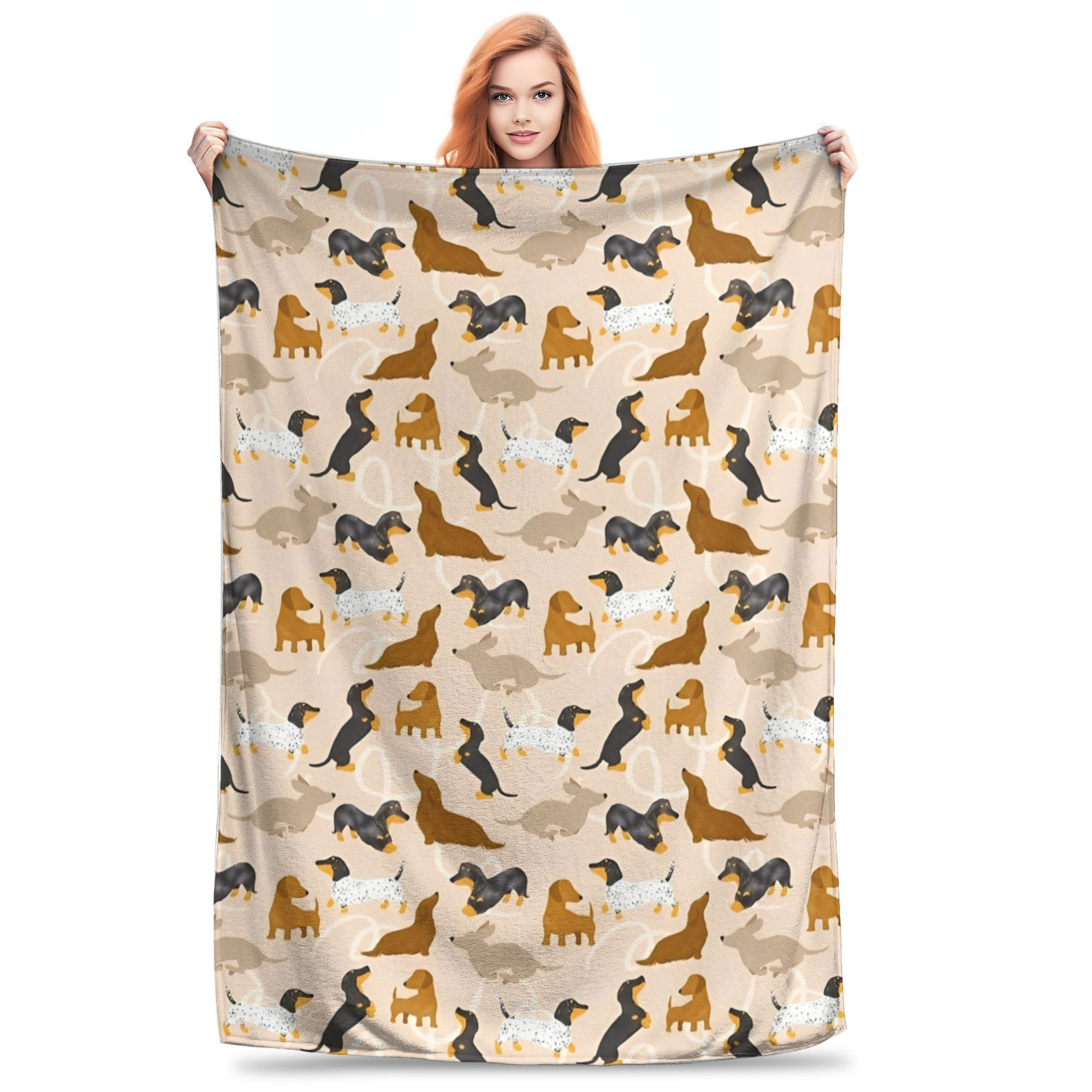 

Такса Собака Дитячий майданчик Тепла ковдра Подорож Офіс Плюшева ковдра Графічна диванна ліжко Фланелева постільна ковдра Покривало для дивана-ліжка 30x40in