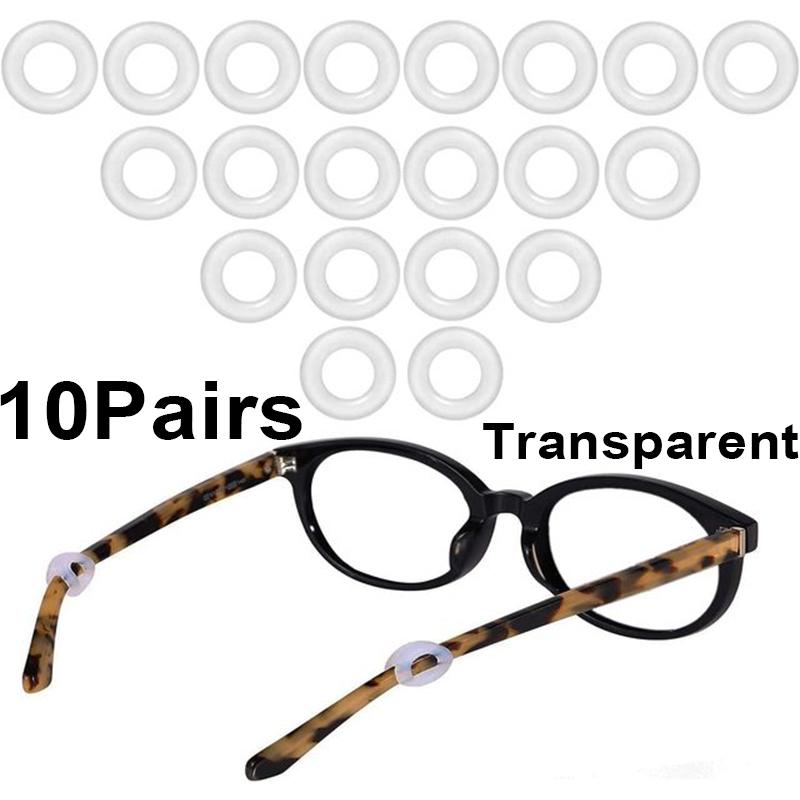 20pcs Anti-slip Silicone Ear Grip Glasses Eyeglasses Leg Ear Hook Stopper Bracket Fastener Accessories Temple Tip Eyewear Holder