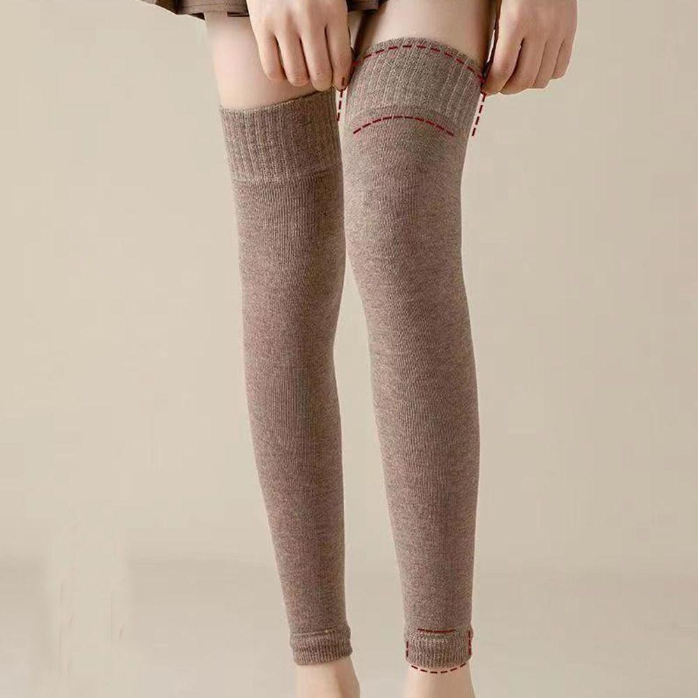 Thickned Warm Long Socks Autumn Winter Knitted Stockings Fashion Kneepad for Women