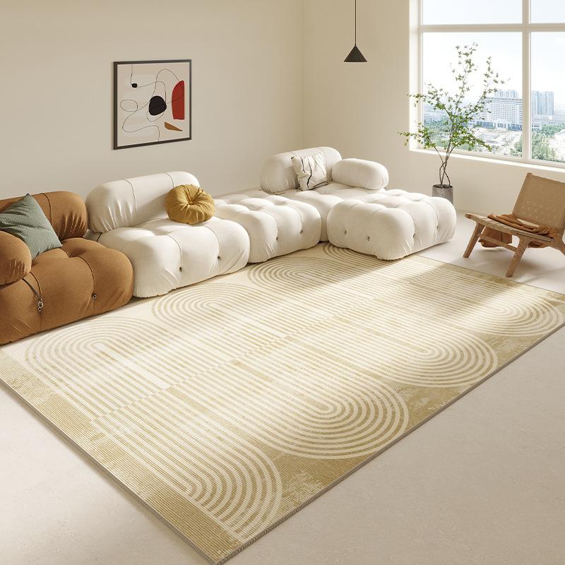 Simple Geometric Ins Line Wind Carpet Living Room Bed In Front of the Large Carpet Easy To Take Care of Non-slip Soft Rug
