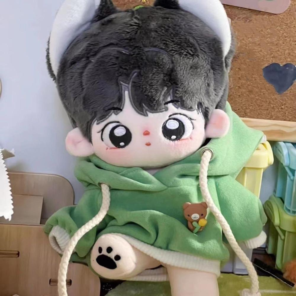 

Hoodie Mini Clothes Handmade Hoodies Sweatshirt Cute Doll 20cm Clothes Playing House green-only cloth