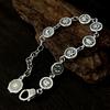 S925 Sterling Silver Auspicious Eight Treasures Bracelet with Eight Guardian Deities Seed Syllables for Men and Women