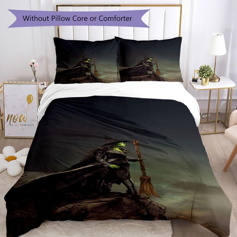 Set Biancheria da Letto Stile Gotico Traspirante Copripiumino con Federe Biancheria da Letto Decorativa per Camera da Letto Decorazione Casa Regalo di Compleanno