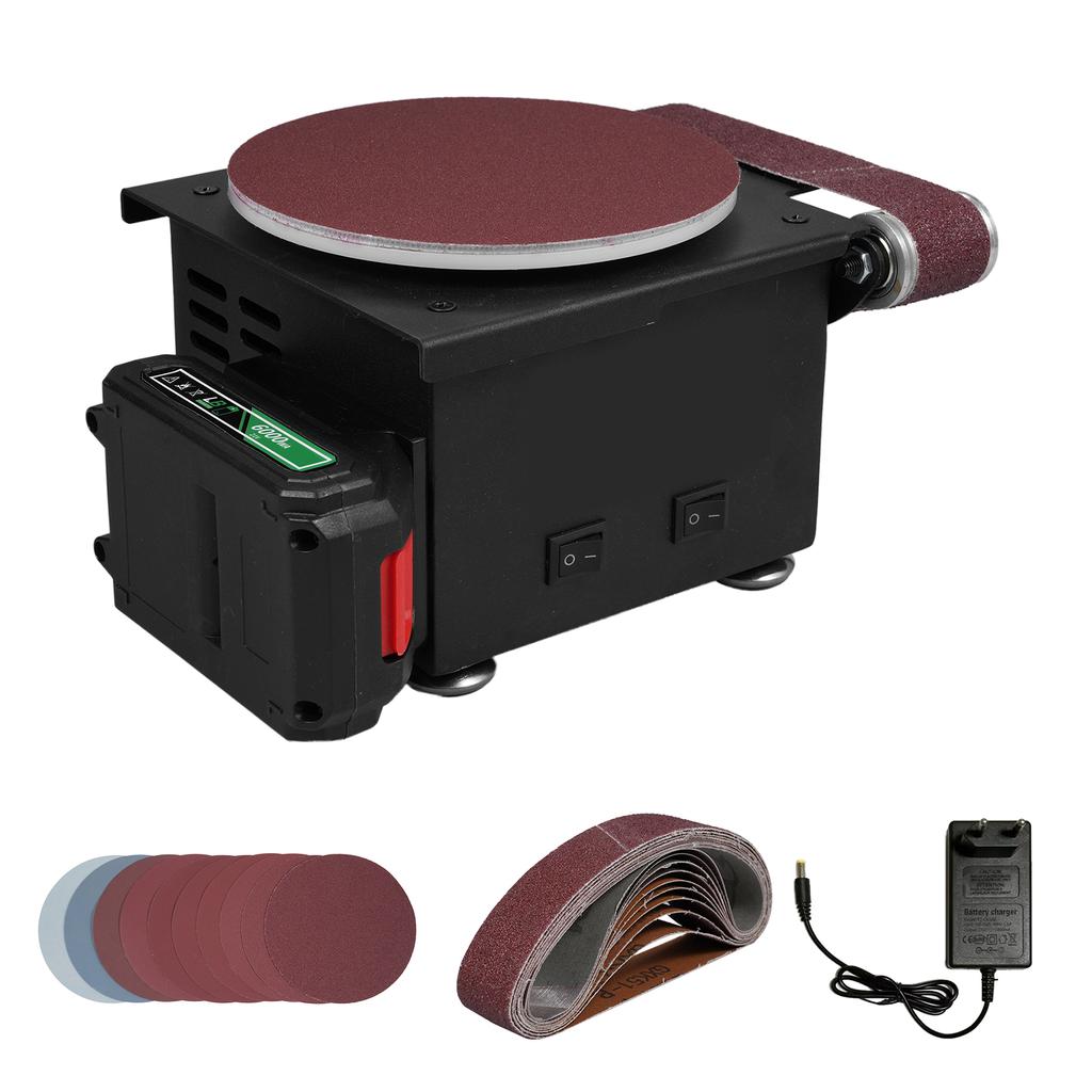 6000WA Lithium Battery Three-Purpose Electric Miniature Grinding And Polishing Machine, 6-Inch Sand