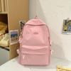 Corduroy Schoolbag Solid Color Student Backpack For Men And Women